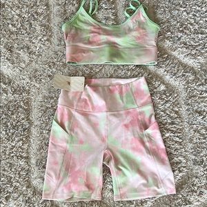 Fabletics biker short set